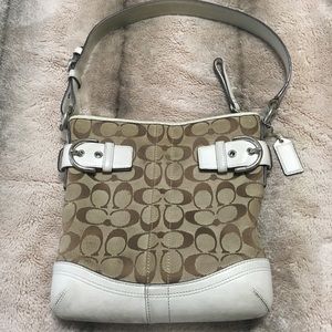 Coach Signature Monogram Shoulder Handbag